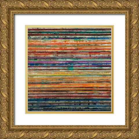 Shattered Earth Gold Ornate Wood Framed Art Print with Double Matting by Gutierrez, Hilario