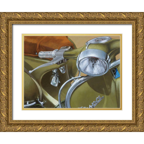 Close Up Khaki Gold Ornate Wood Framed Art Print with Double Matting by Garigliano, Miguel