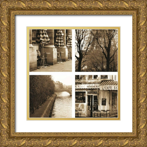 Parisien Moments Gold Ornate Wood Framed Art Print with Double Matting by Gilboa, Marina Drasnin