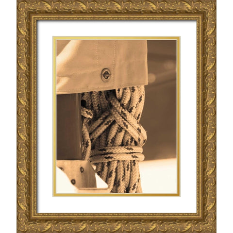 The Drasnin Nautical Series II Gold Ornate Wood Framed Art Print with Double Matting by Gilboa, Marina Drasnin