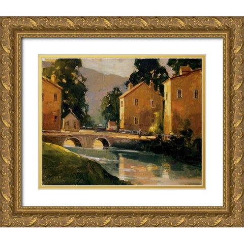 English Morning Gold Ornate Wood Framed Art Print with Double Matting by Goerschner, Ted