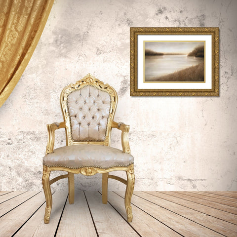 Lost Lagoon Gold Ornate Wood Framed Art Print with Double Matting by Hess, Gretchen