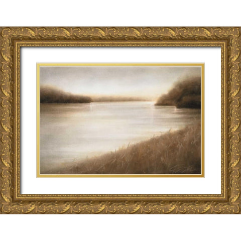 Lost Lagoon Gold Ornate Wood Framed Art Print with Double Matting by Hess, Gretchen