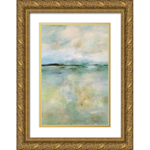 Thoughtful Gold Ornate Wood Framed Art Print with Double Matting by Hickman, G.A.
