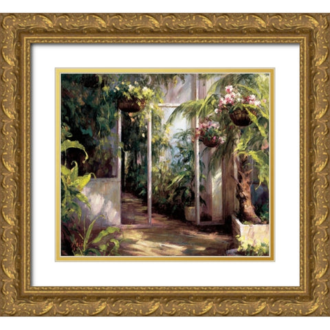 Atriums First Light I Gold Ornate Wood Framed Art Print with Double Matting by Hali