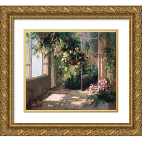 Atriums First Light II Gold Ornate Wood Framed Art Print with Double Matting by Hali