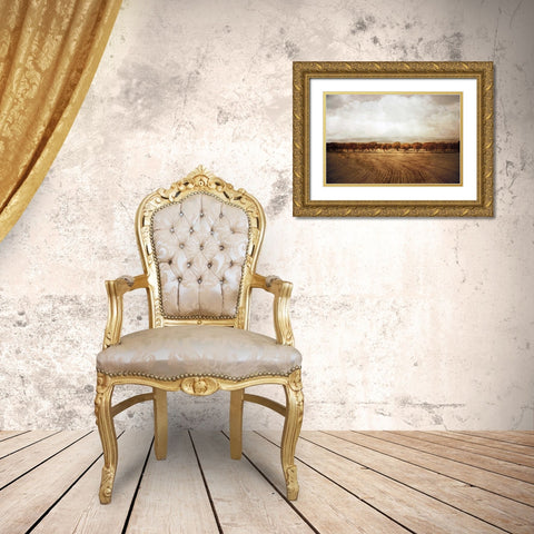 The Olive Grove Gold Ornate Wood Framed Art Print with Double Matting by Jacks, Heather