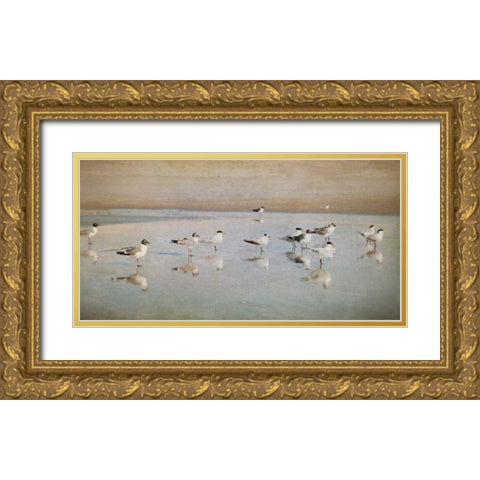 Coastal Reflections Gold Ornate Wood Framed Art Print with Double Matting by Jacks, Heather