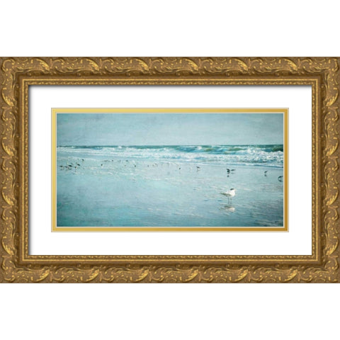 Coastal Breeze Gold Ornate Wood Framed Art Print with Double Matting by Jacks, Heather