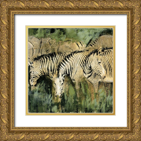 Heart of the Jungle I Gold Ornate Wood Framed Art Print with Double Matting by Jardine, Liz