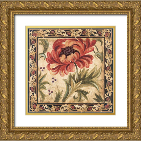 Floral Daydream II Gold Ornate Wood Framed Art Print with Double Matting by Jardine, Liz