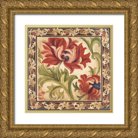 Floral Daydream IV Gold Ornate Wood Framed Art Print with Double Matting by Jardine, Liz