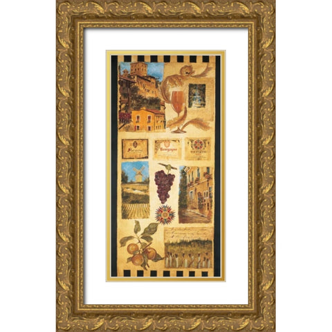 Wine Country II Gold Ornate Wood Framed Art Print with Double Matting by Jardine, Liz
