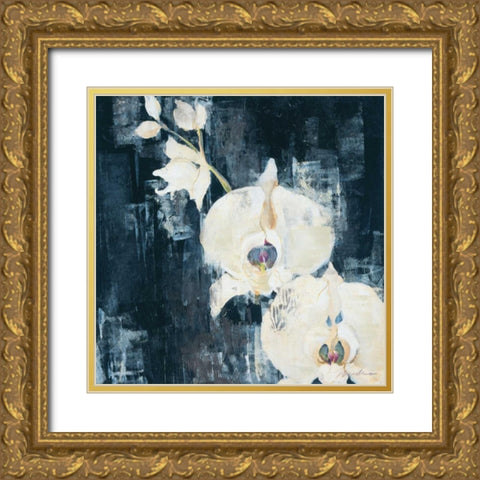 Shadow Orchids I Gold Ornate Wood Framed Art Print with Double Matting by Jardine, Liz