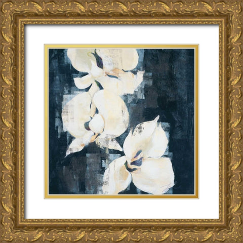 Shadow Orchids II Gold Ornate Wood Framed Art Print with Double Matting by Jardine, Liz