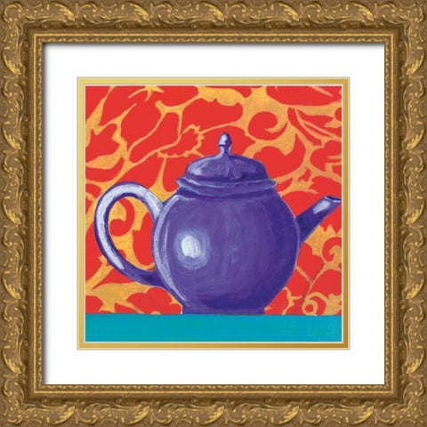 Tempest in a Teapot I Gold Ornate Wood Framed Art Print with Double Matting by Jardine, Liz