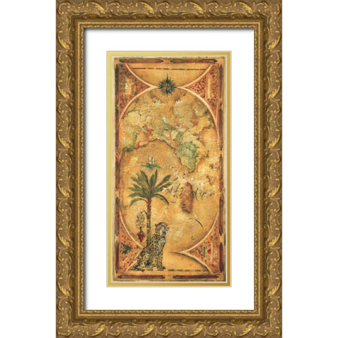 East Indies Gold Ornate Wood Framed Art Print with Double Matting by Jardine, Liz