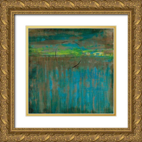 Lime Slice I Gold Ornate Wood Framed Art Print with Double Matting by Jardine, Liz