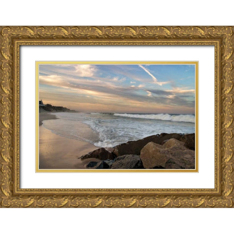 Evening Solitude Gold Ornate Wood Framed Art Print with Double Matting by Jones, Mike