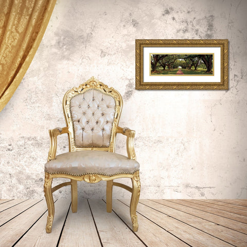 Enchanted Oaks Gold Ornate Wood Framed Art Print with Double Matting by Jones, Mike
