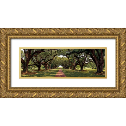 Enchanted Oaks Gold Ornate Wood Framed Art Print with Double Matting by Jones, Mike