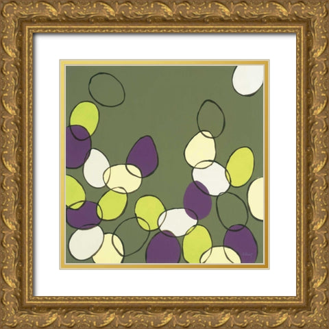 Bubbles Gold Ornate Wood Framed Art Print with Double Matting by Kelly, Clair