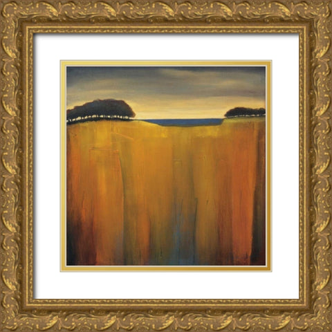 Cottonwoods Gold Ornate Wood Framed Art Print with Double Matting by Kaiser, Jutta