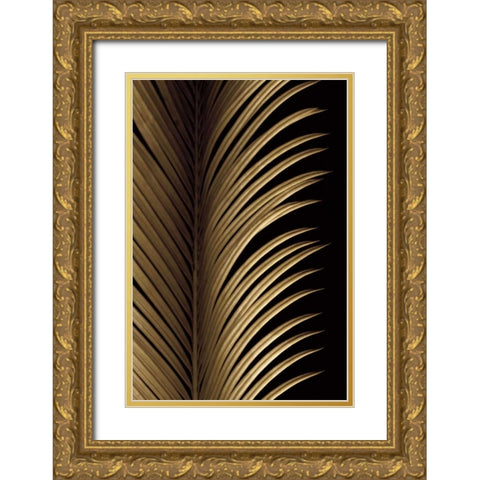 Tropical Leaf Study I Gold Ornate Wood Framed Art Print with Double Matting by Levine, Andrew