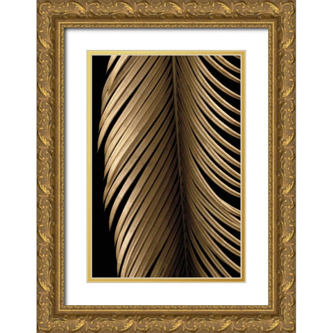 Tropical Leaf Study II Gold Ornate Wood Framed Art Print with Double Matting by Levine, Andrew