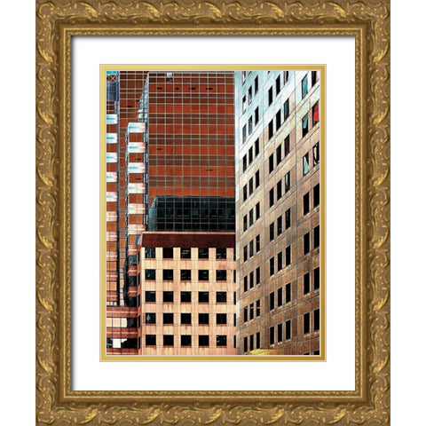 Windowviews Gold Ornate Wood Framed Art Print with Double Matting by Lieberman , Burney