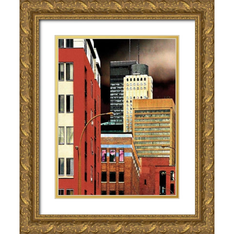 Progressivity Gold Ornate Wood Framed Art Print with Double Matting by Lieberman , Burney