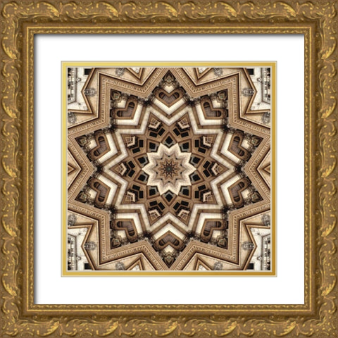 St. Peters Basilica Gold Ornate Wood Framed Art Print with Double Matting by LaGrave Designs