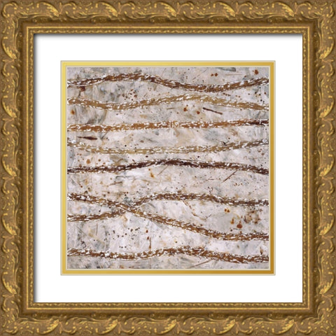 Stick Figures Gold Ornate Wood Framed Art Print with Double Matting by Lawrence, Isabel