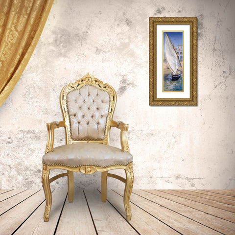 East Wind Gold Ornate Wood Framed Art Print with Double Matting by Laporta, Jaume