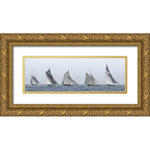 First Five Gold Ornate Wood Framed Art Print with Double Matting by Llovet, Jorge