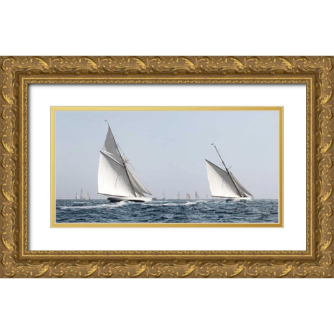Sailing South  Gold Ornate Wood Framed Art Print with Double Matting by Llovet, Jorge