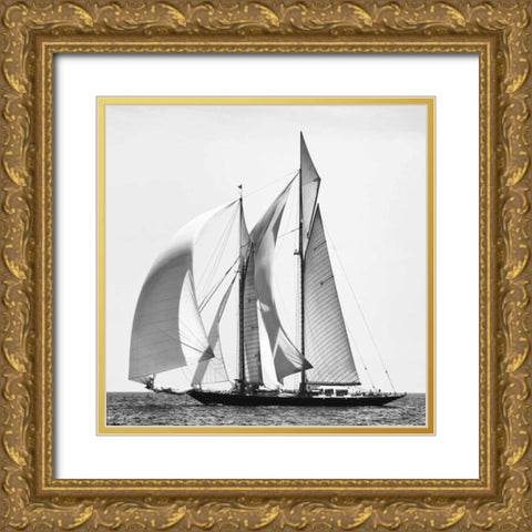 Adrift I Gold Ornate Wood Framed Art Print with Double Matting by Llovet, Jorge