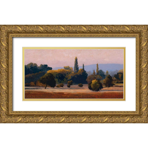 Roussillon Gold Ornate Wood Framed Art Print with Double Matting by Lovelace, Kent