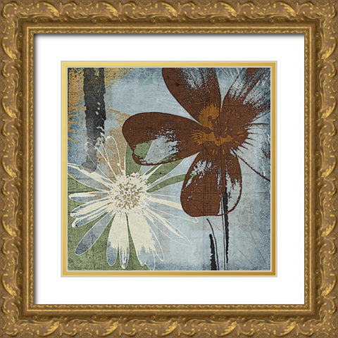 Bouquet DAmour Gold Ornate Wood Framed Art Print with Double Matting by Lacie, Robert