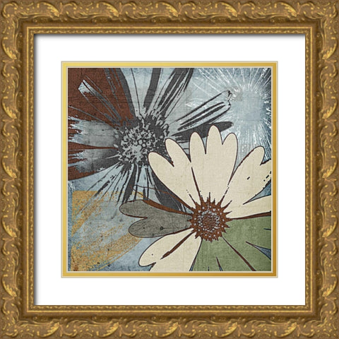 Bouquet DAmour Gold Ornate Wood Framed Art Print with Double Matting by Lacie, Robert