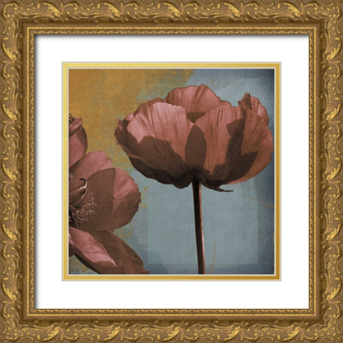 Blooming Jewels Gold Ornate Wood Framed Art Print with Double Matting by Lacie, Robert