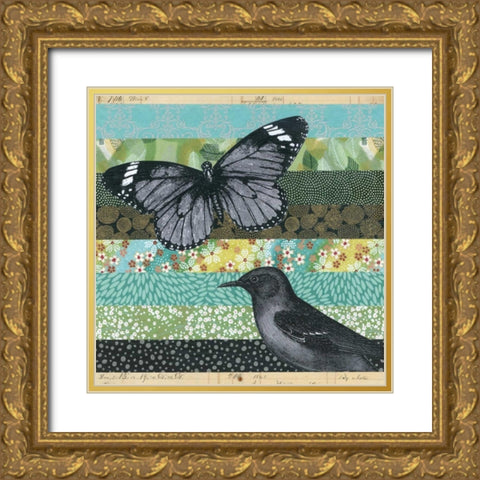 Bookplate II Gold Ornate Wood Framed Art Print with Double Matting by Mueller, Andrea