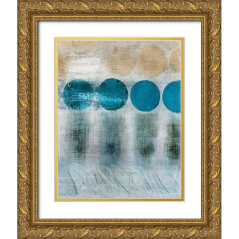 Blue Moon I  Gold Ornate Wood Framed Art Print with Double Matting by McAlpine, Heather