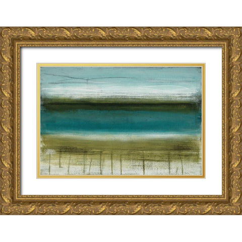 Shoreline Horizons Gold Ornate Wood Framed Art Print with Double Matting by McAlpine, Heather