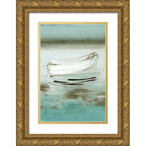 Canoe Gold Ornate Wood Framed Art Print with Double Matting by McAlpine, Heather