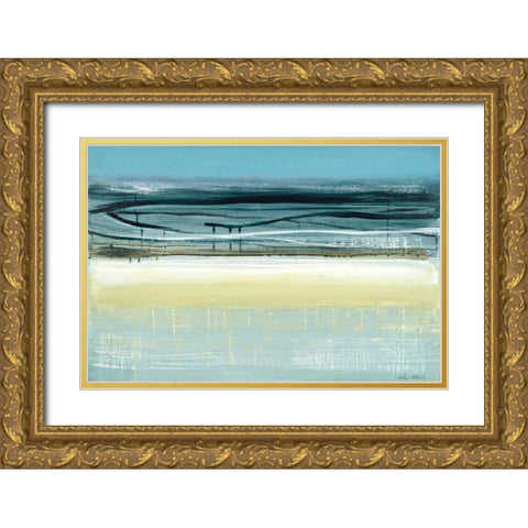 Seascape Gold Ornate Wood Framed Art Print with Double Matting by McAlpine, Heather