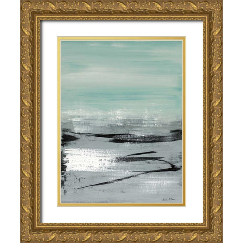 Beach I Gold Ornate Wood Framed Art Print with Double Matting by McAlpine, Heather