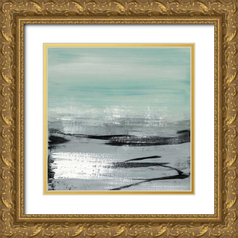 Beach I Gold Ornate Wood Framed Art Print with Double Matting by McAlpine, Heather