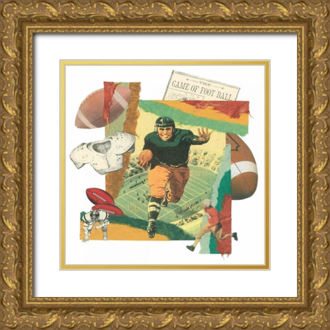 Touchdown Gold Ornate Wood Framed Art Print with Double Matting by Markell, Melissa