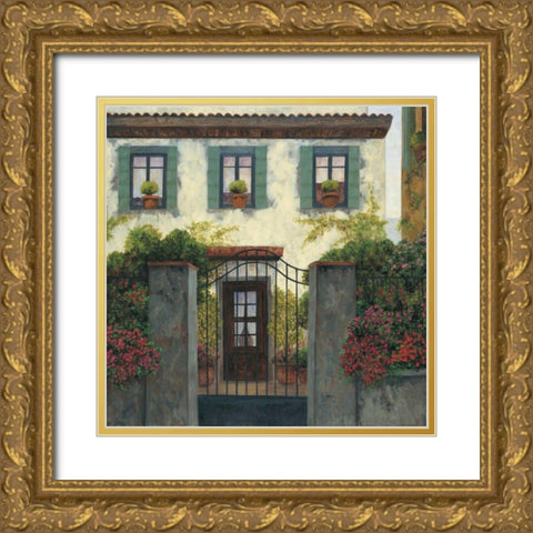 Three Windows Gold Ornate Wood Framed Art Print with Double Matting by Masdeu, Montserrat